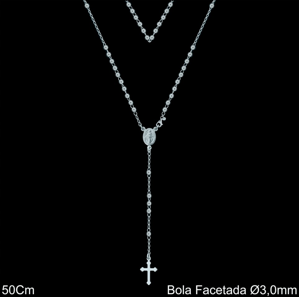Mayorista de Plata de Rosarios ref 4303F  Plata al por Mayor de Rosarios