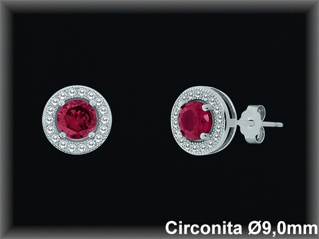 Pendientes de Plata al Por Mayor ref MZ505R  Mayorista de Pendientes de Plata