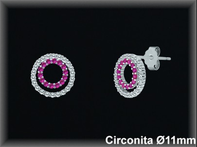Pendientes de Plata al Por Mayor ref MZ504R  Mayorista de Pendientes de Plata