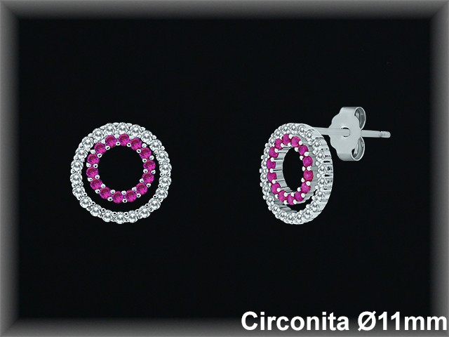 Pendientes de Plata al Por Mayor ref MZ504R  Mayorista de Pendientes de Plata