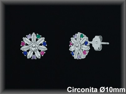 Pendientes de Plata al Por Mayor ref MZ732T  Mayorista de Pendientes de Plata