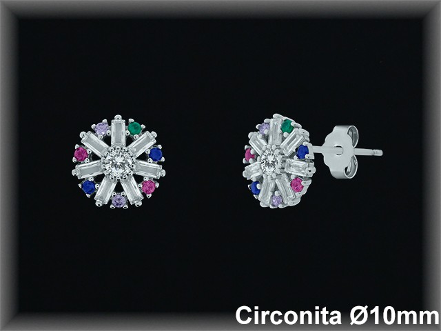 Pendientes de Plata al Por Mayor ref MZ732T  Mayorista de Pendientes de Plata