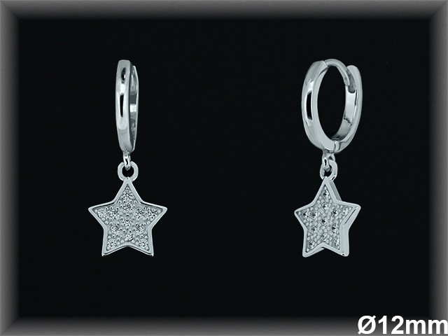 Aros de Plata al Por Mayor ref AZ098  Mayorista de Aros de Plata