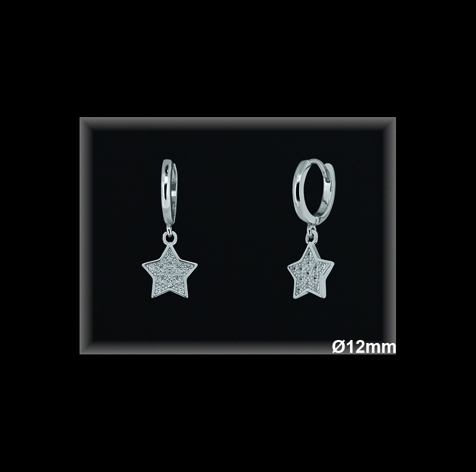 Aros de Plata al Por Mayor ref AZ098  Mayorista de Aros de Plata