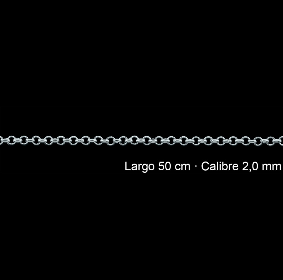 Cadena Plata 925 Rolo 50 Cm 2 Mm | Mayorista