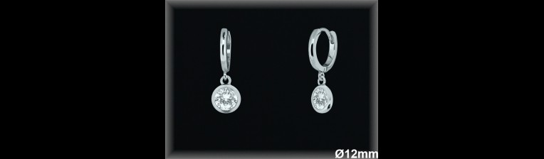 Aros de Plata al Por Mayor ref AZ107  Mayorista de Aros de Plata