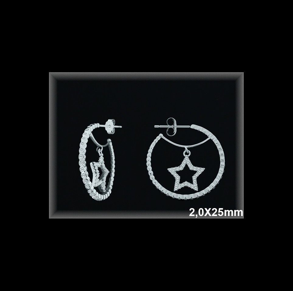 Mayorista de Plata de Aros ref AZ009  Aros de Plata al por Mayor
