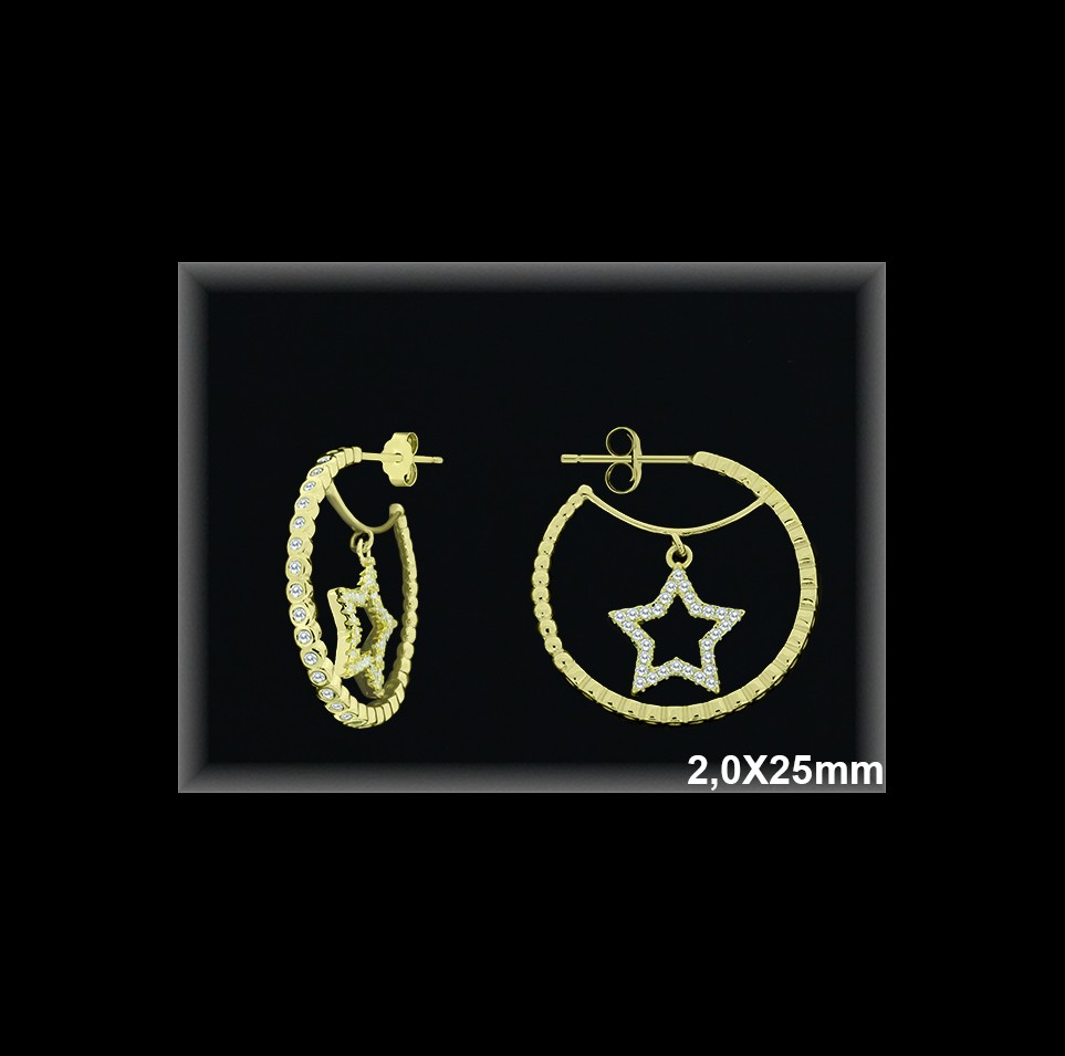 Mayorista de Plata de Aros ref AZ009C  Aros de Plata al por Mayor