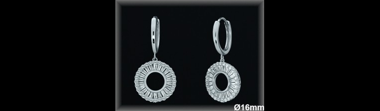 Aros de Plata al Por Mayor ref AZ156  Mayorista de Aros de Plata