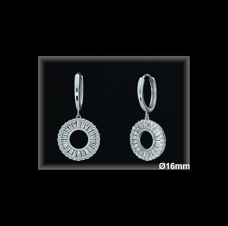 Aros de Plata al Por Mayor ref AZ156  Mayorista de Aros de Plata