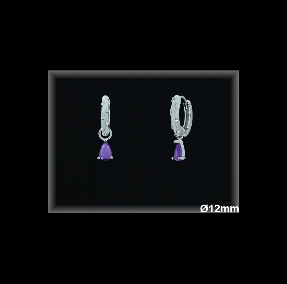 Aros de Plata al Por Mayor ref AZ162A  Mayorista de Aros de Plata
