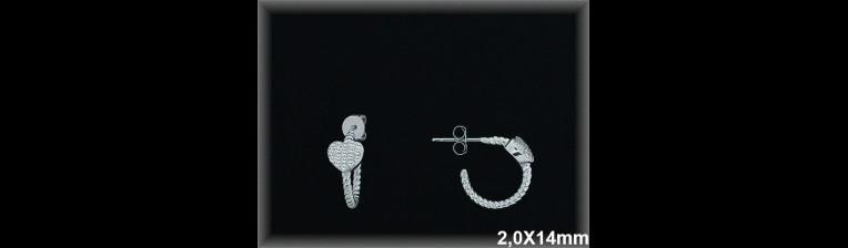 Mayorista de Plata de Aros ref AZ217  Aros de Plata al por Mayor