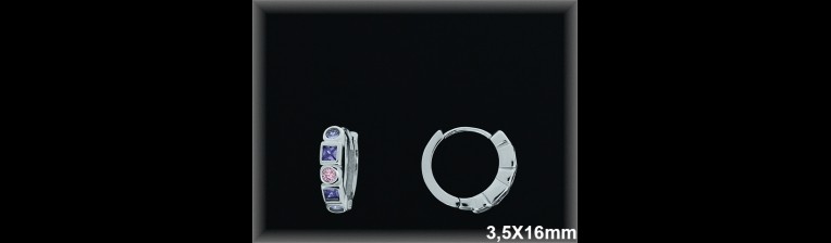 Mayorista de Plata de Aros ref AZ376A  Aros de Plata al por Mayor