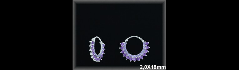 Mayorista de Plata de Aros ref AZ381A  Aros de Plata al por Mayor