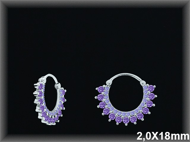 Mayorista de Plata de Aros ref AZ381A  Aros de Plata al por Mayor