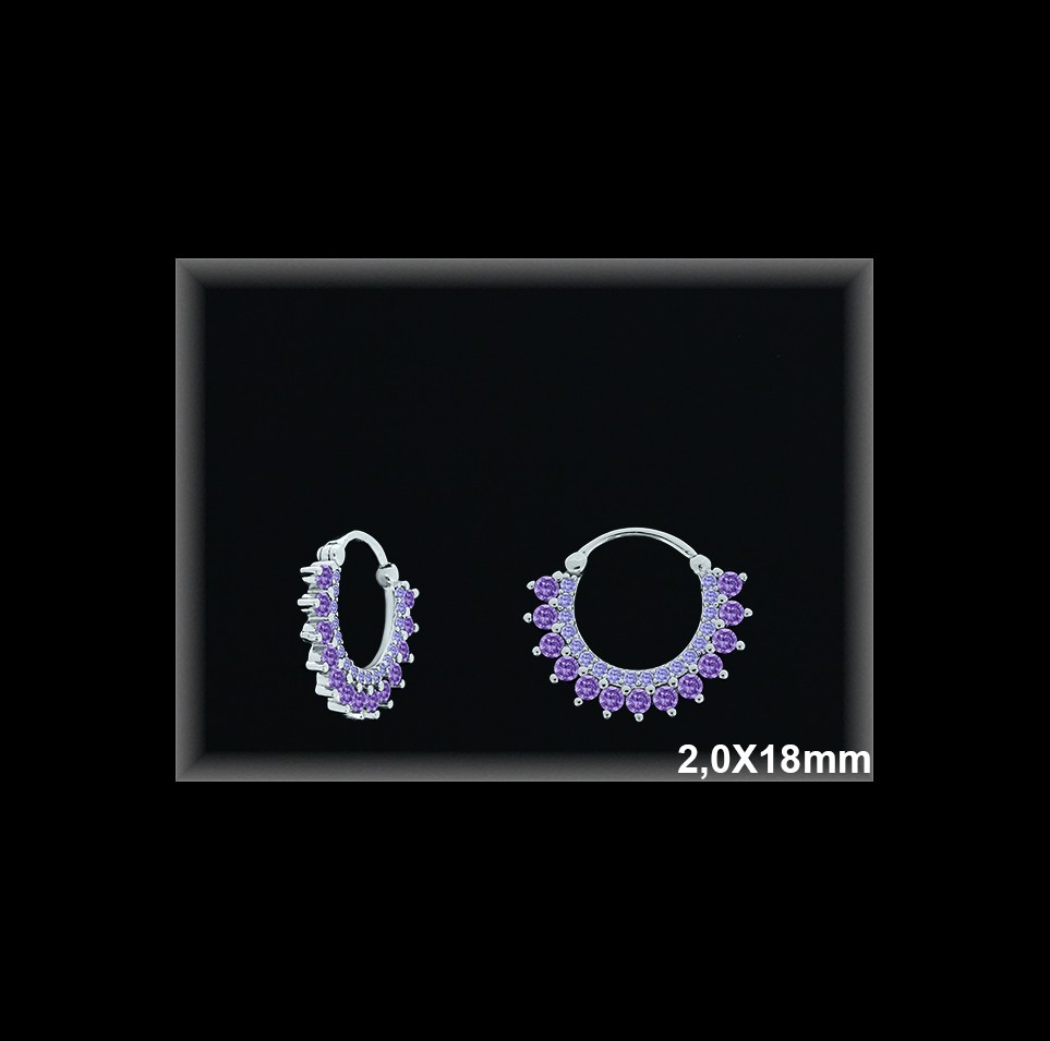 Mayorista de Plata de Aros ref AZ381A  Aros de Plata al por Mayor