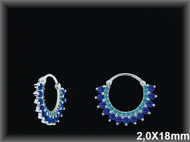Mayorista de Plata de Aros ref AZ381Z  Aros de Plata al por Mayor