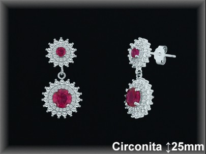 Mayorista de Plata en Pendientes ref Z8409R  Pendientes de Plata al por Mayor