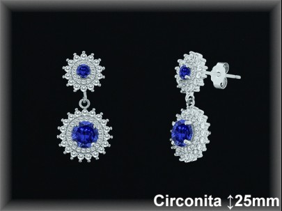 Mayorista de Plata en Pendientes ref Z8409Z  Pendientes de Plata al por Mayor