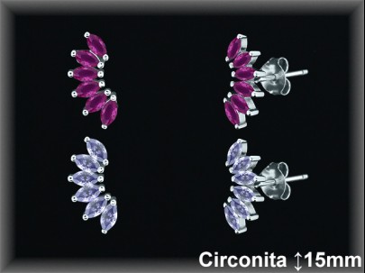 Pendientes de Plata al Por Mayor ref Z8452R  Mayorista de Pendientes de Plata