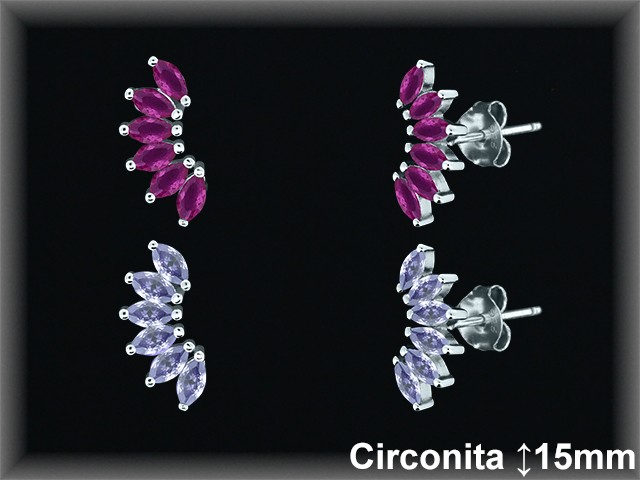 Pendientes de Plata al Por Mayor ref Z8452R  Mayorista de Pendientes de Plata