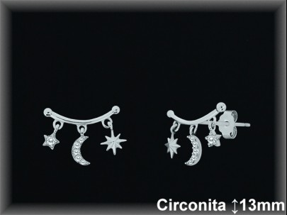 Pendientes de Plata al Por Mayor ref Z8509  Mayorista de Pendientes de Plata