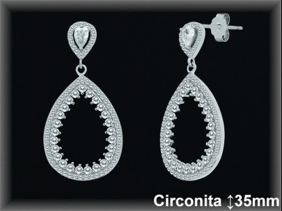 Mayorista de Plata en Pendientes ref Z8536  Pendientes de Plata al por Mayor