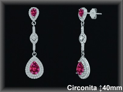 Mayorista de Plata en Pendientes ref Z8570R  Pendientes de Plata al por Mayor