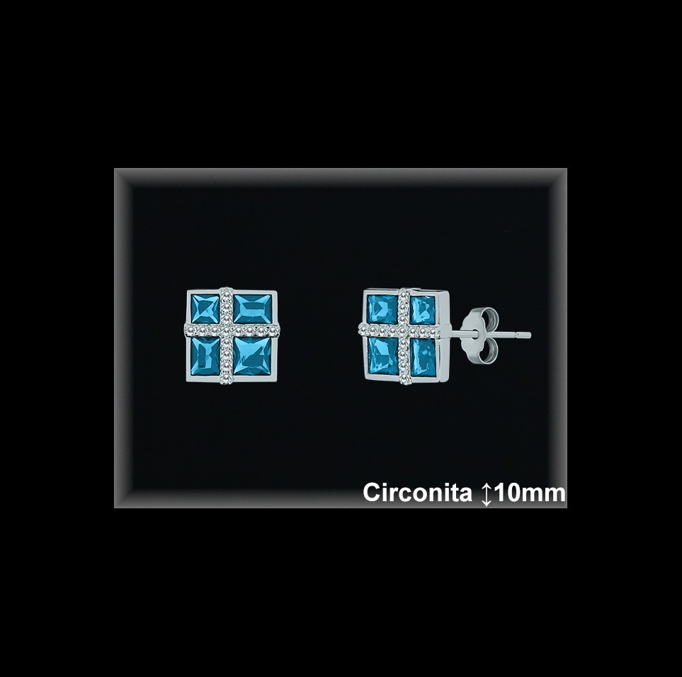 Pendientes de Plata al Por Mayor ref MZ510G  Mayorista de Pendientes de Plata