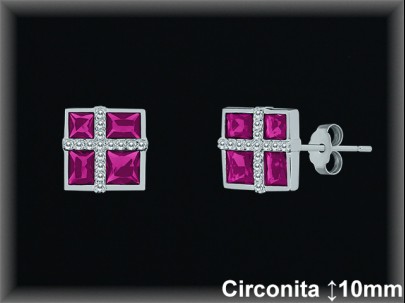 Pendientes de Plata al Por Mayor ref MZ510R  Mayorista de Pendientes de Plata