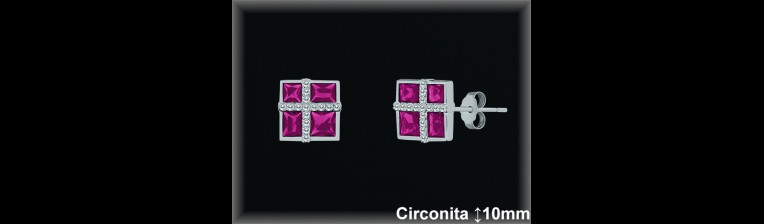 Pendientes de Plata al Por Mayor ref MZ510R  Mayorista de Pendientes de Plata