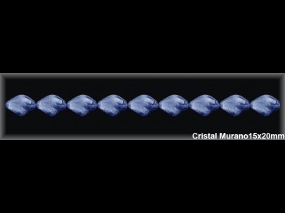 Hilo Cristal Murano azul 15x20 mm ref H486Z Movegranada