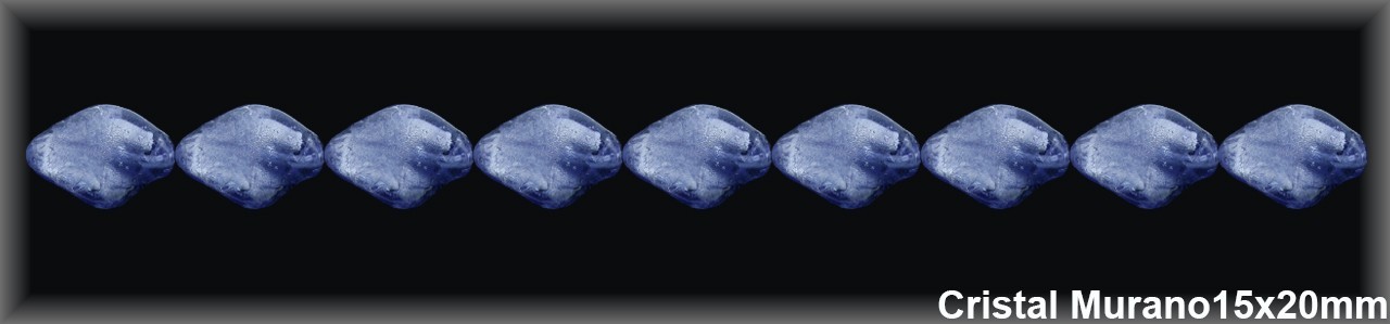 Hilo Cristal Murano azul 15x20 mm ref H486Z Movegranada