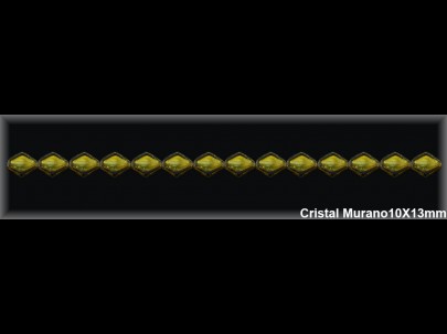 Hilo Cristal Murano rombo ambar ref H491AB Movegranada