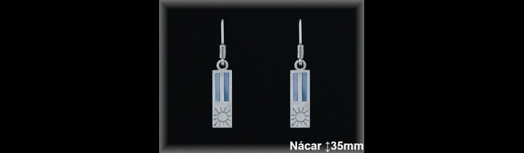Pendientes Plata al por mayor ref N8347Z. Mayoristas Plata al por Mayor