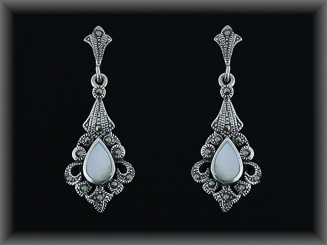 Mayoristas Plata de Pendientes con Marquesitas Movegranada