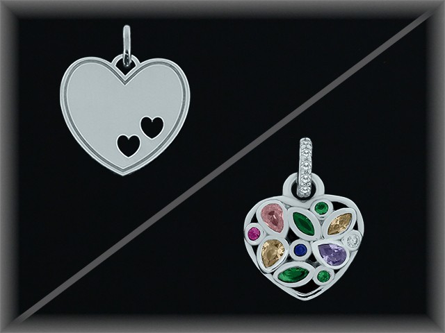 Mayoristas Plata de Colgantes Corazones Movegranada