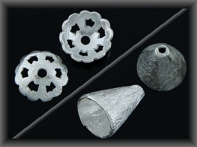 Fornituras Plata Casquillas-Conos