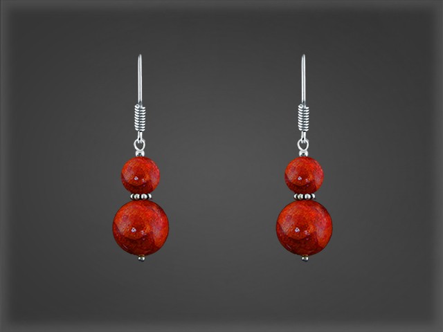Pendientes Plata Coral-Lava